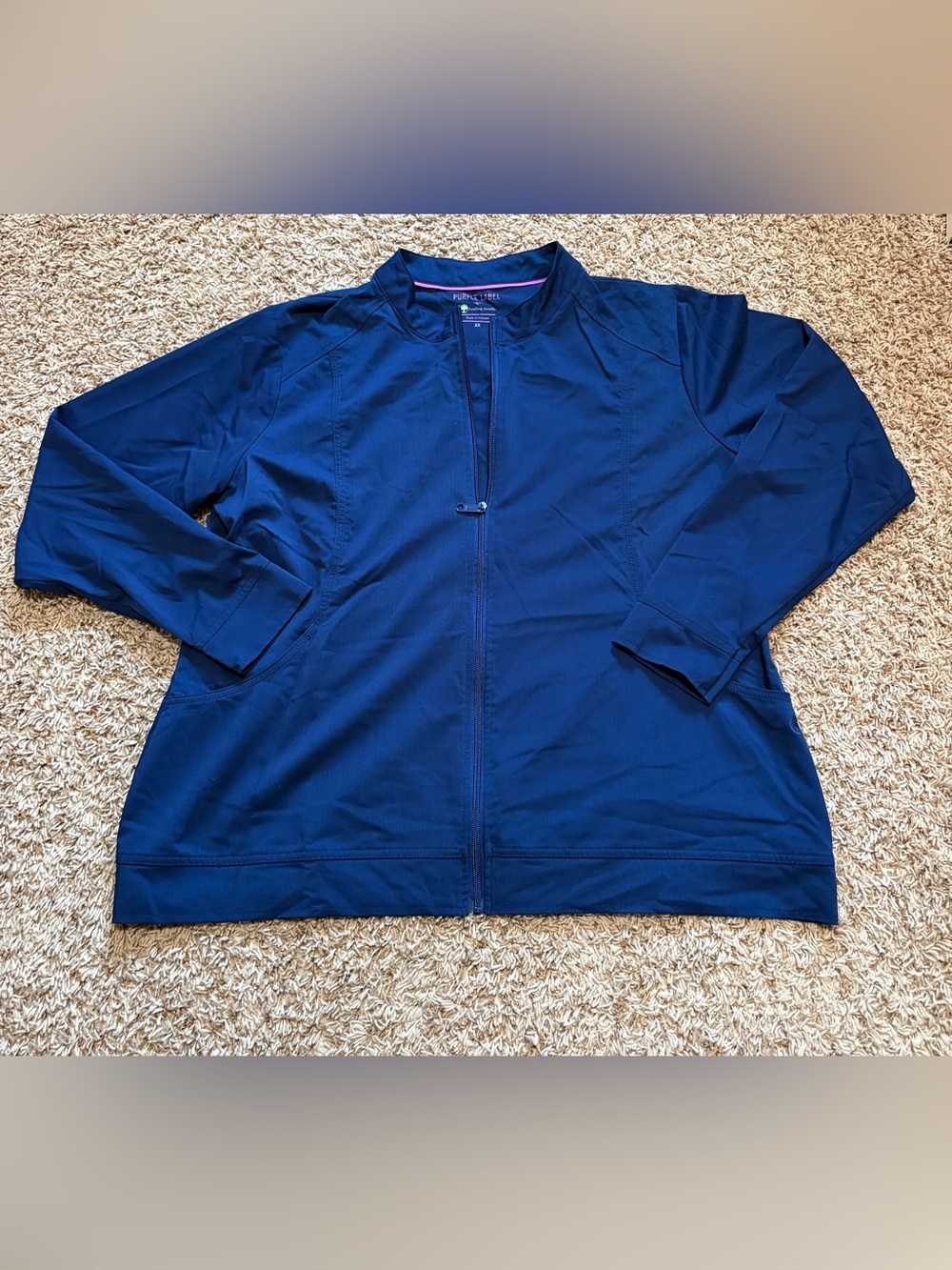 Healing Hands Purple Label Navy Scrub Jacket women’s size 2X